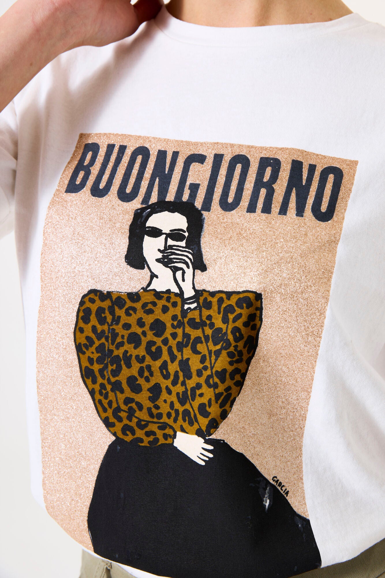 Garcia Ecru Printed T-Shirt