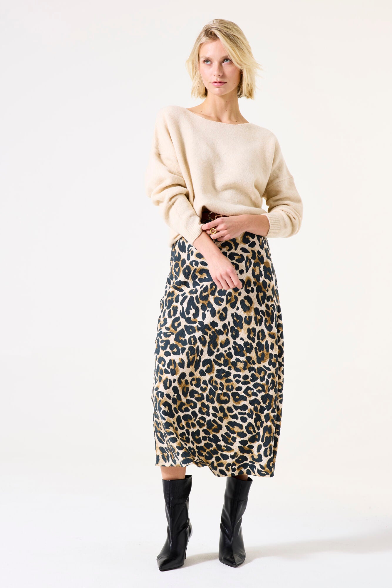 Garcia Leopard Printed  Skirt