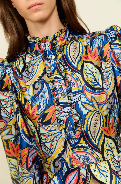 Phillipa 1970 Noor Multi Coloured Print Dress