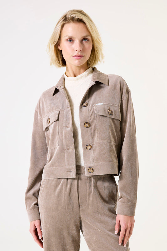 Garcia Taupe Fine Corduroy  Short Jacket