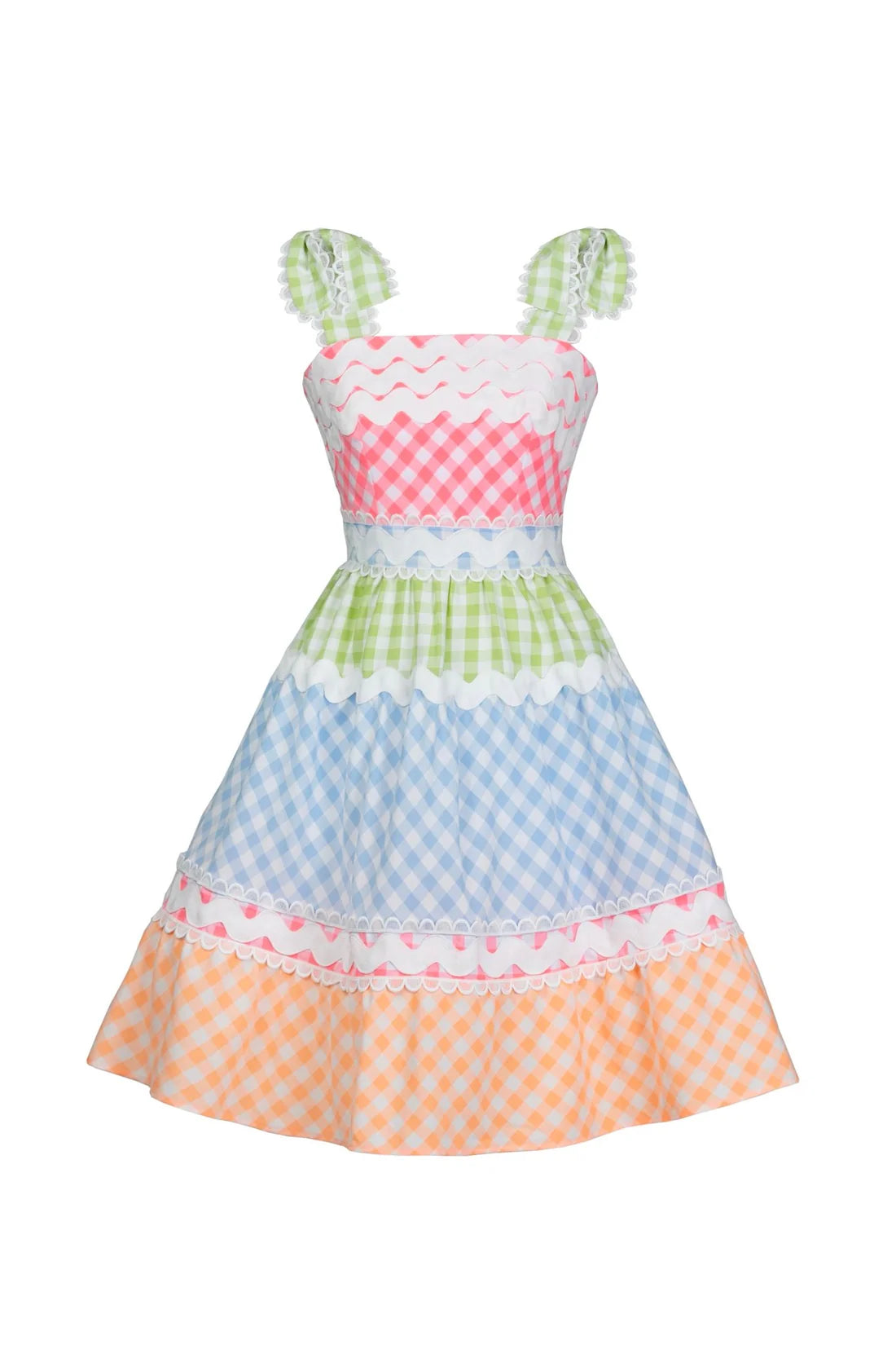 Jade Short Vichy Multi Coloured Dress