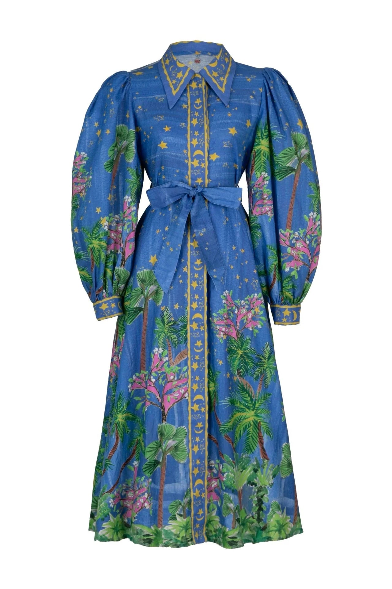 Celia B Malene Blue Printed Dress