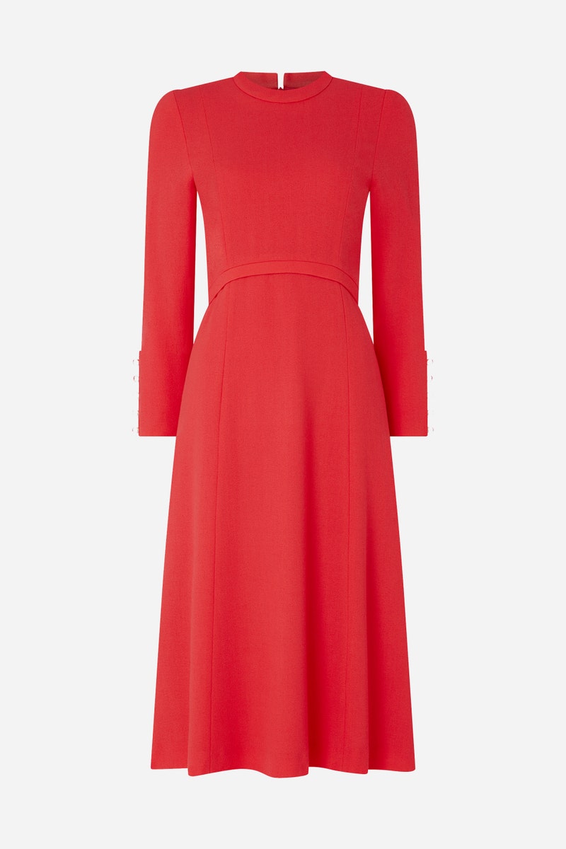 Oxley Fit And Flare Dress Hibiscus