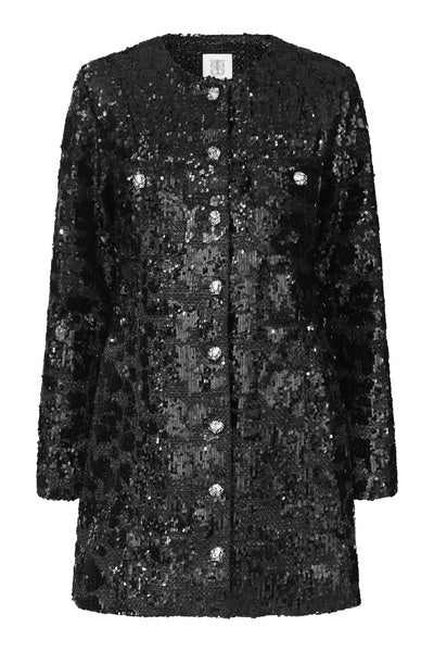 Flakes Dress Black Sequin