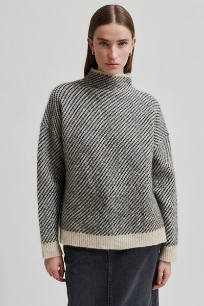 Capella Knit T Neck in Brazilian Sand