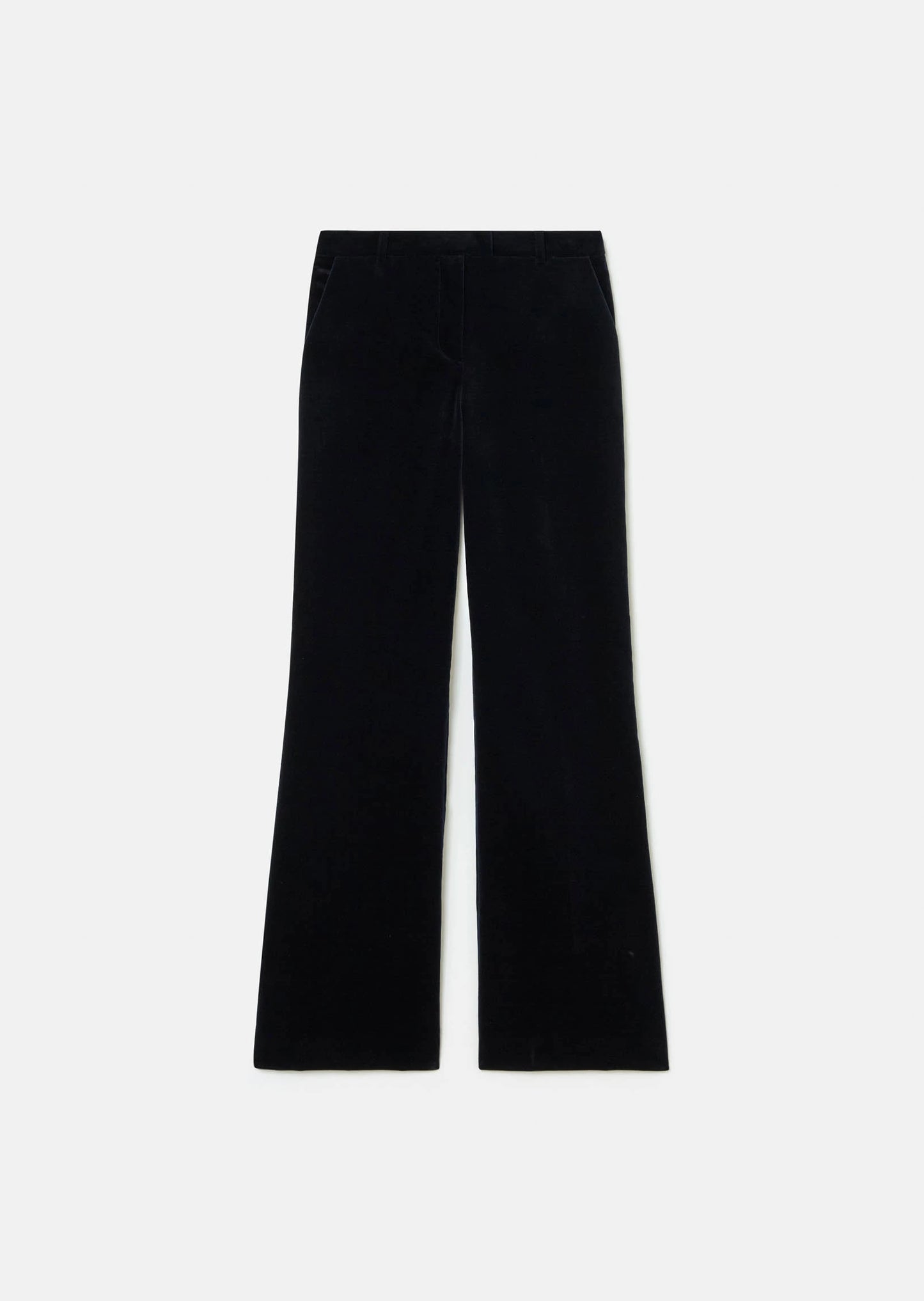 Tara Jarmon Pitt Navy Velvet Trouser with Straight Leg