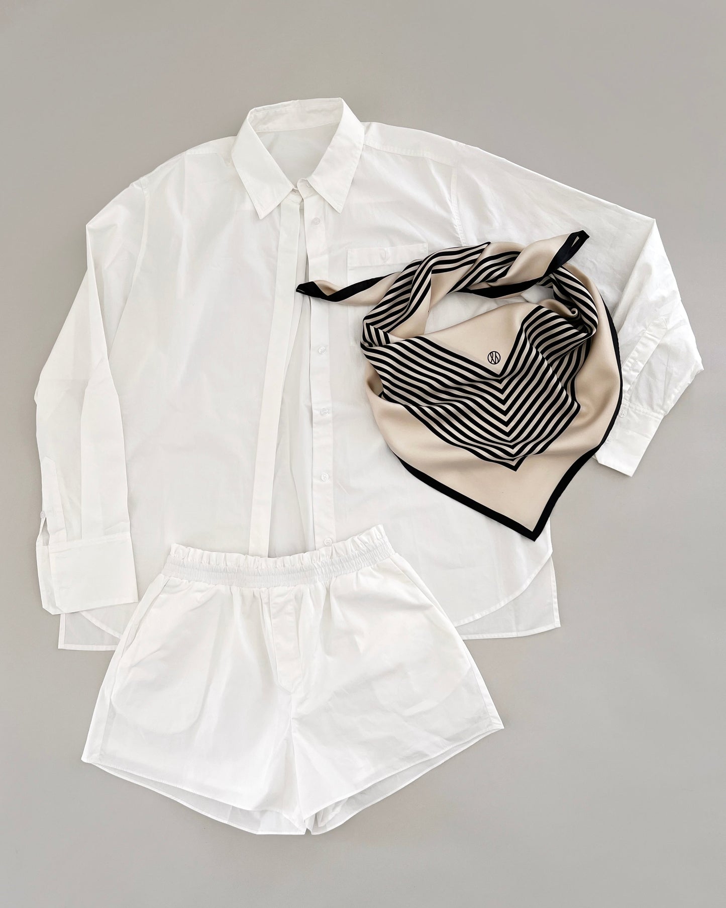 Lescarf No.1 Sand and Black Scarf