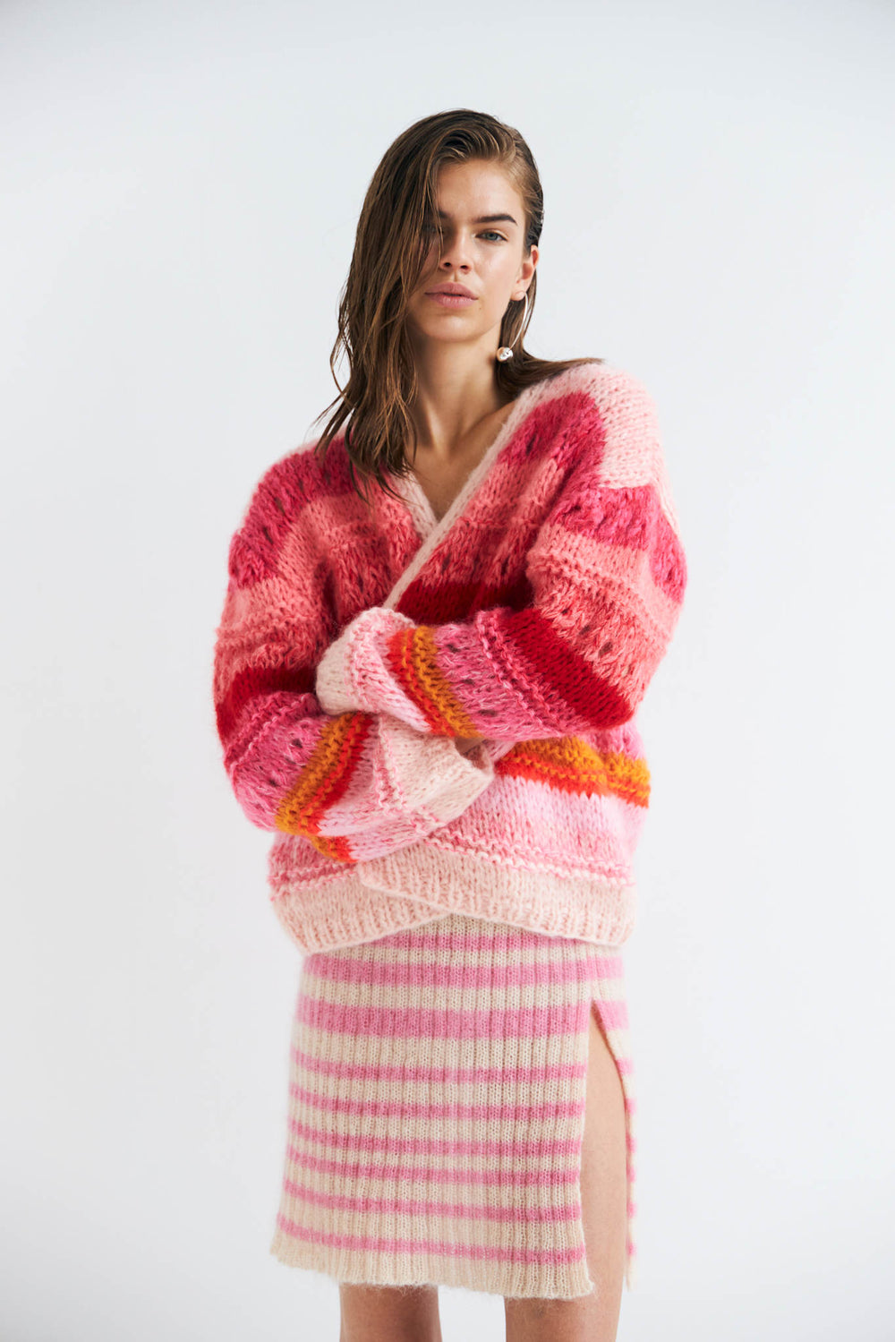 Dawnxdare Edda Super Pink Cardigan