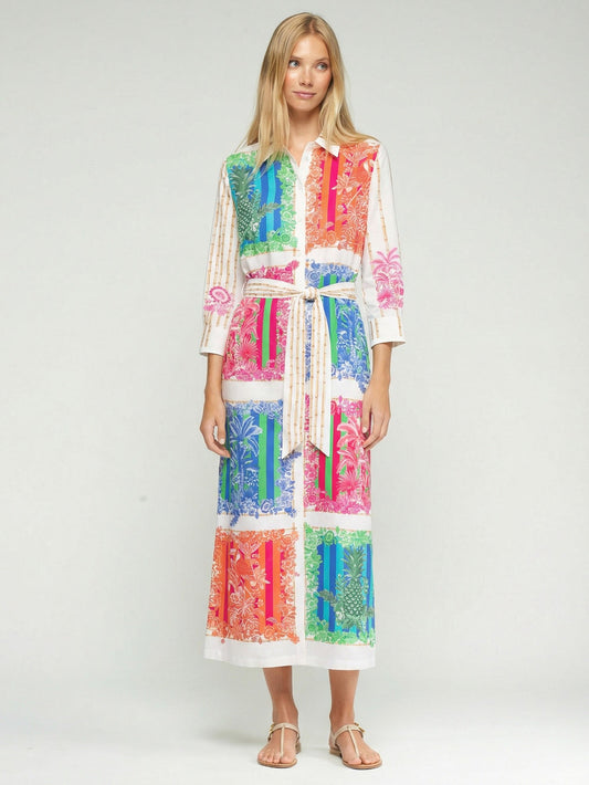 Vilagallo Bamboo Print Dress