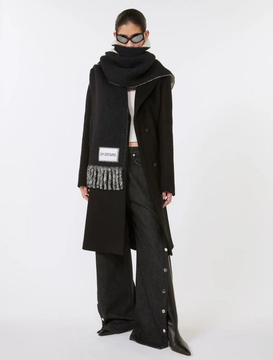 Sportmax Ala Black Wool Coat