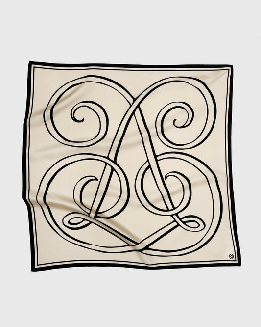 Lescarf Large Monogram Sand Scarf