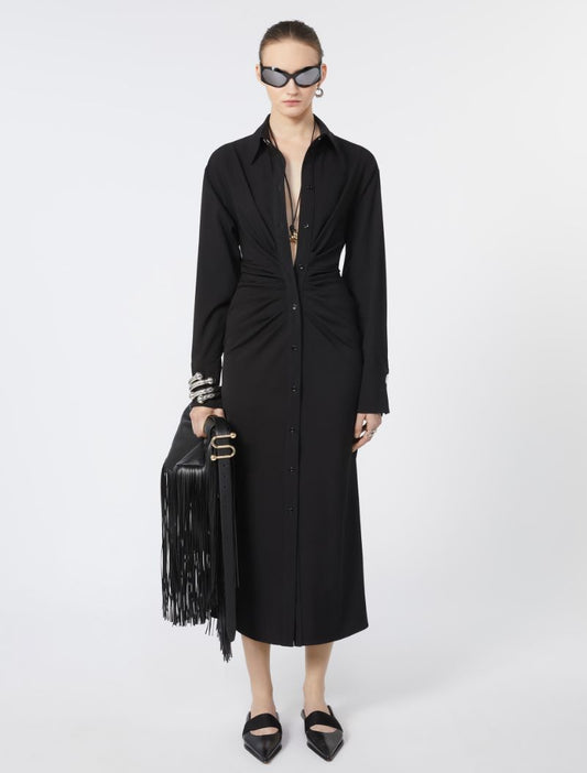 Sportmax Pirania Shirt Dress With Ruching
