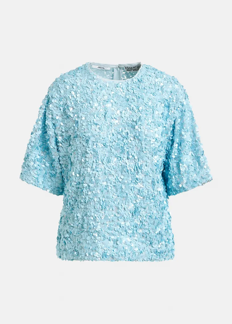 Essentiel Antwerp Juli Embroidered Sequin Top
