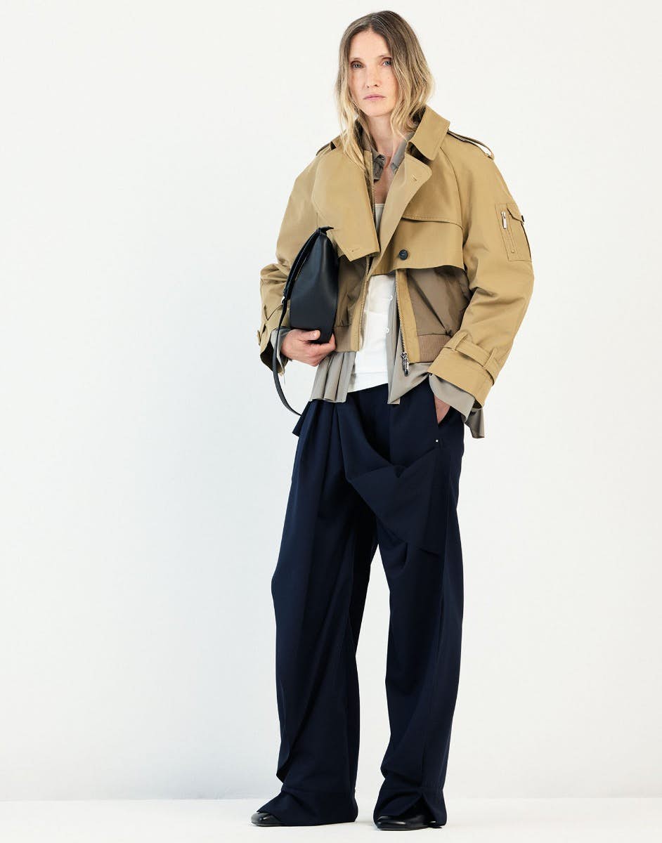 High Street Camel technical cotton twill jacket