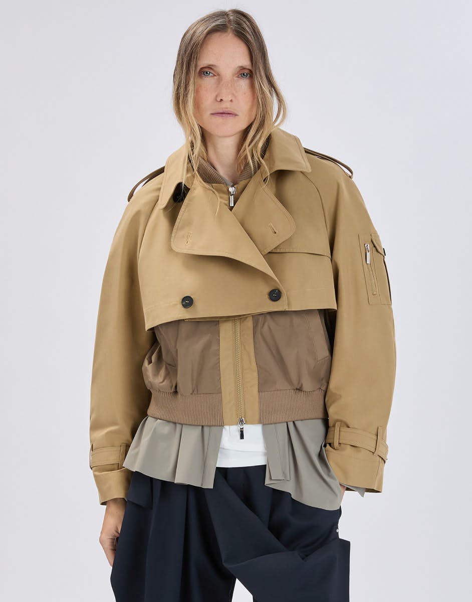 High Street Camel technical cotton twill jacket