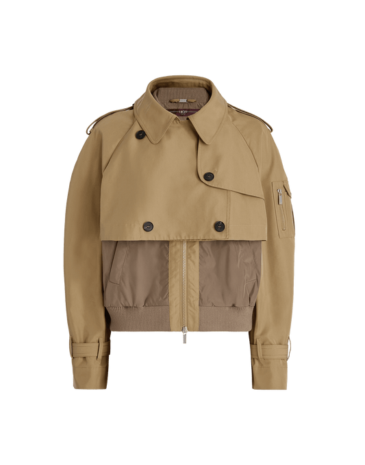 High Street Camel technical cotton twill jacket