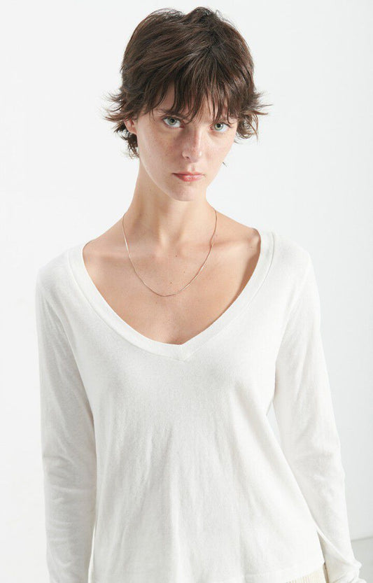 Gamipy Off-White Long Sleeve Top