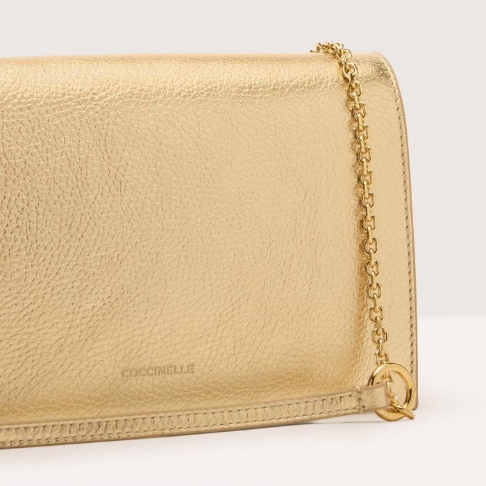 Coccinelle Gold Dandy Clutch