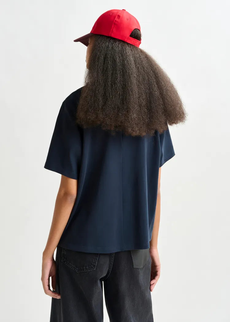 Essentiel Antwerp Navy Boxy T-Shirt