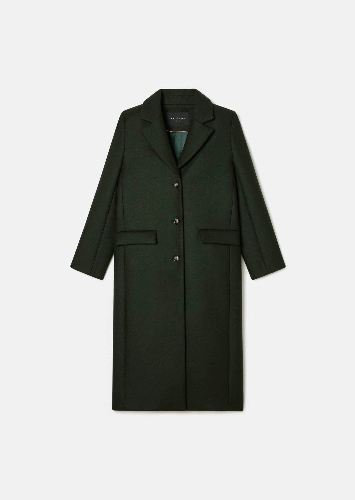 Tara Jarmon Matthew English Green Wool Coat