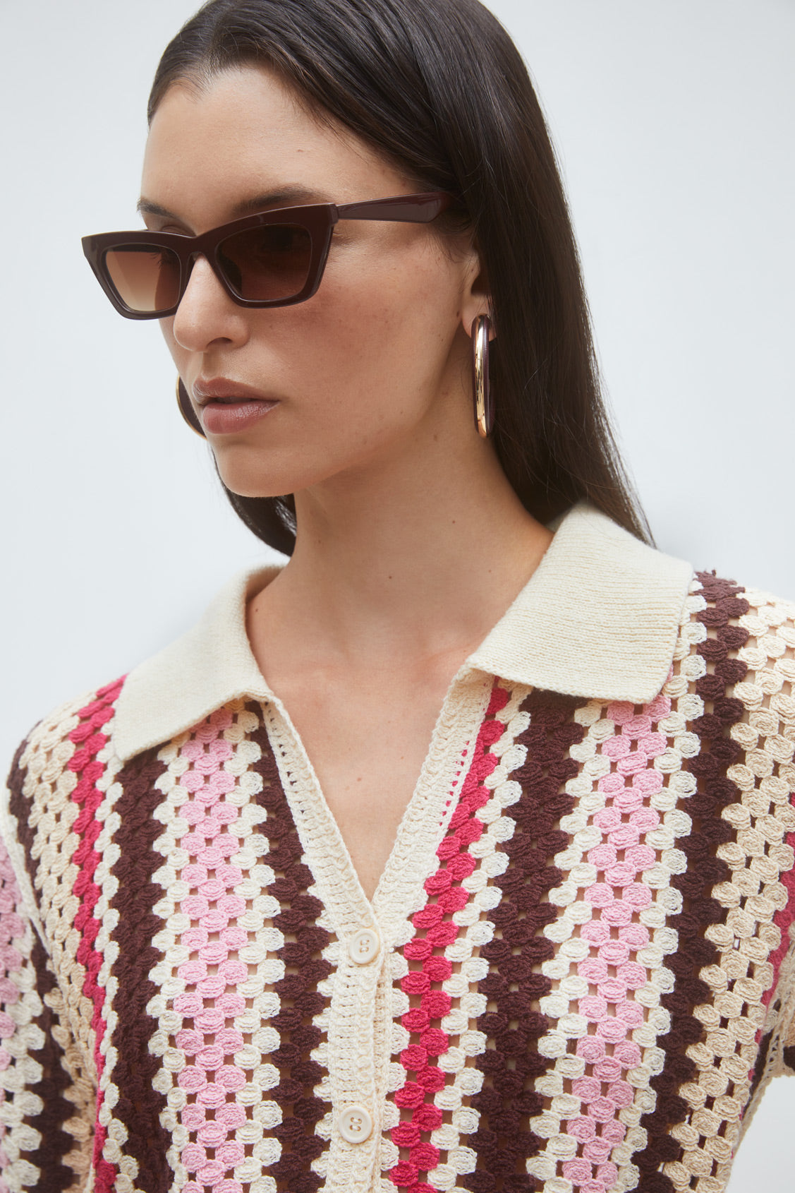 Suncoo Gigi Zig Zag Printed Top