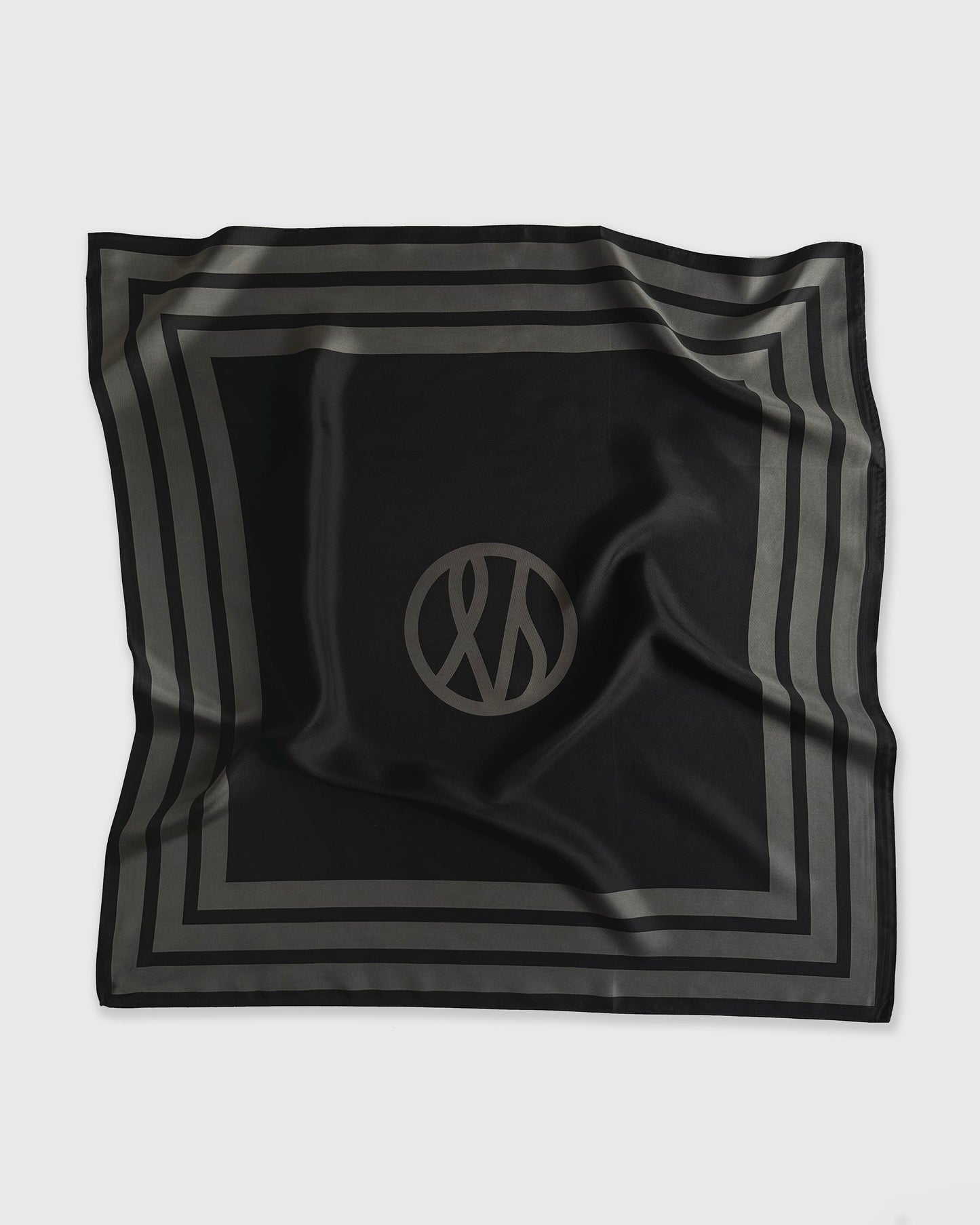 Lescarf Wide Stripe Black Scarf