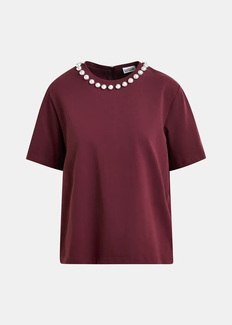 Essentiel Antwerp Mauve Silver Balls T Shirt