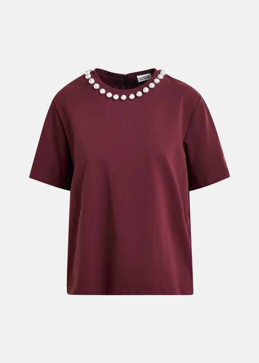 Essentiel Antwerp Mauve Silver Balls T Shirt