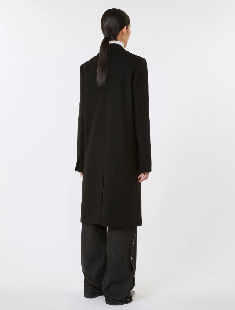 Sportmax Ala Black Wool Coat