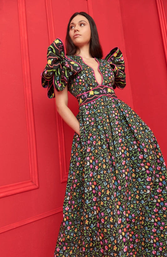 Celia B Asteri Black Midi Length