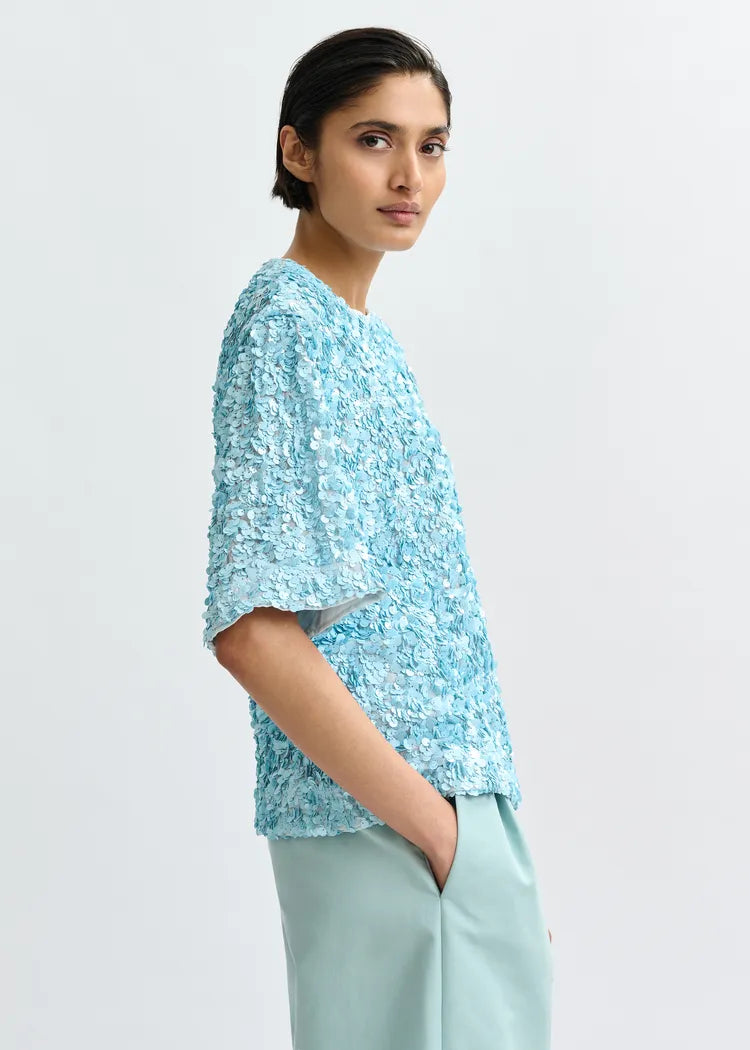 Essentiel Antwerp Juli Embroidered Sequin Top