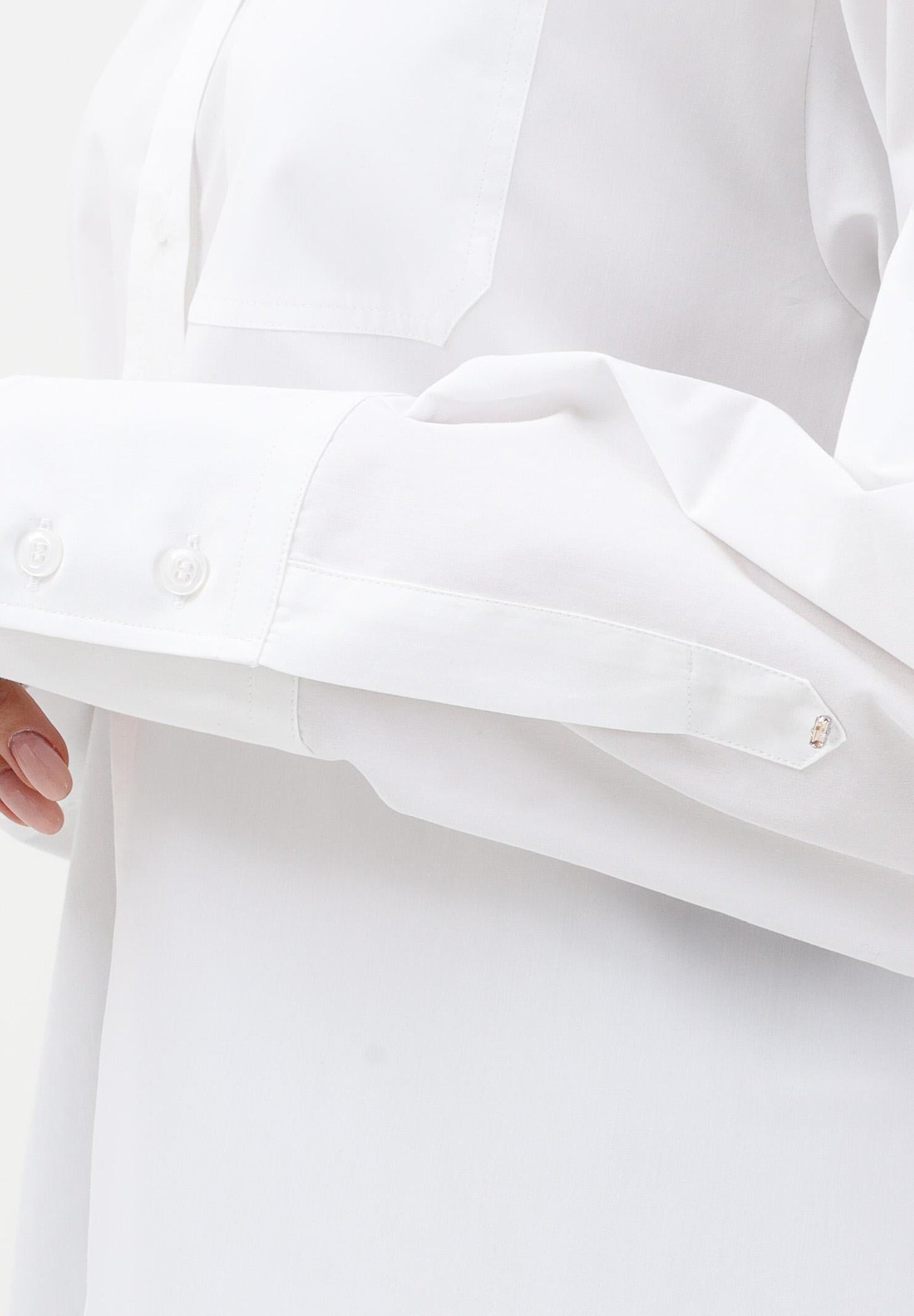 Sportmax Spxnespol Overshirt in Cotton Blend Canvas with Chain detail