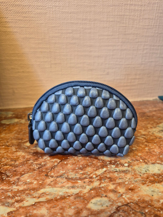 Tissa Fontaneda Half Moon Purse Blue Jean