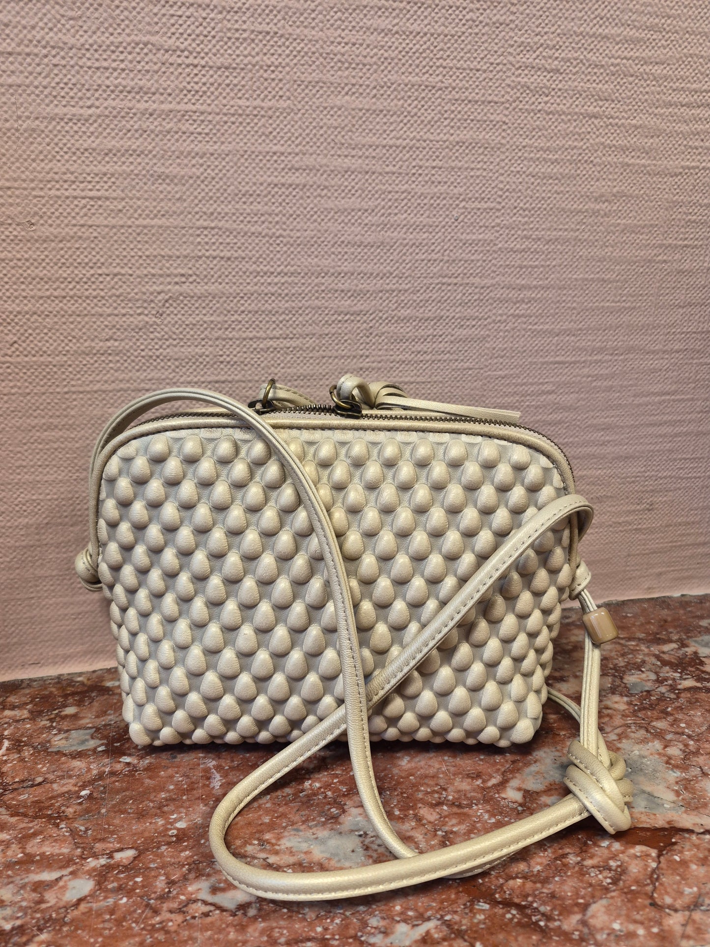 Tissa Fontaneda Gizmo Small Gold Nacre Bag