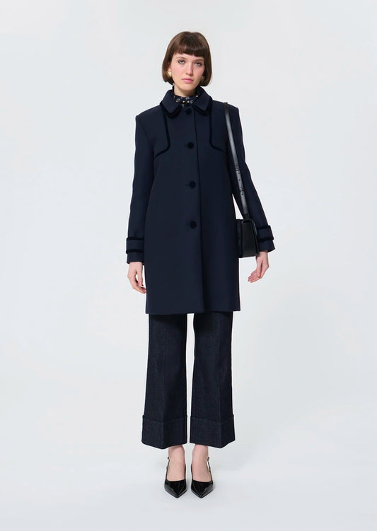 Tara Jarmon Mado Navy Coat