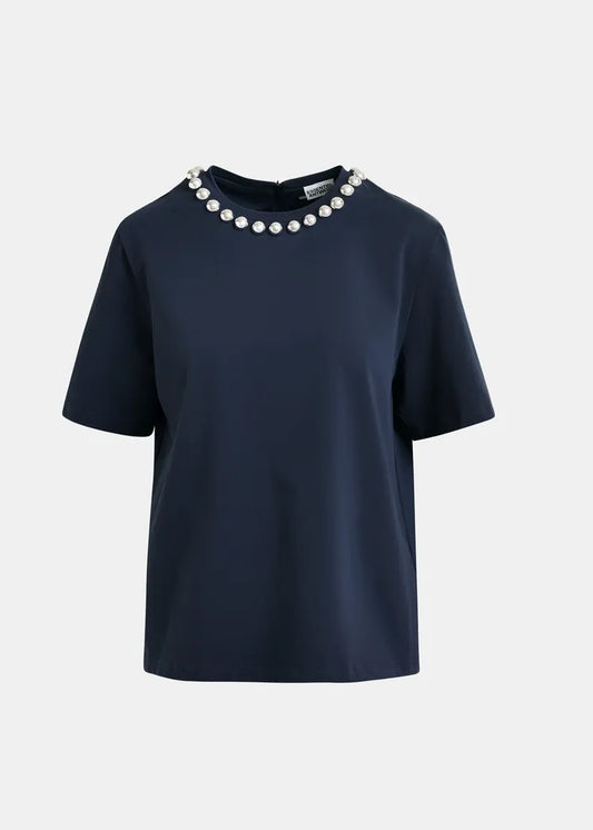 Essentiel Antwerp Navy Boxy T-Shirt