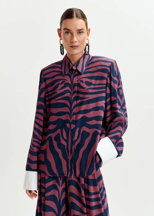 Essentiel Antwerp Ishow Zebra Print Shirt