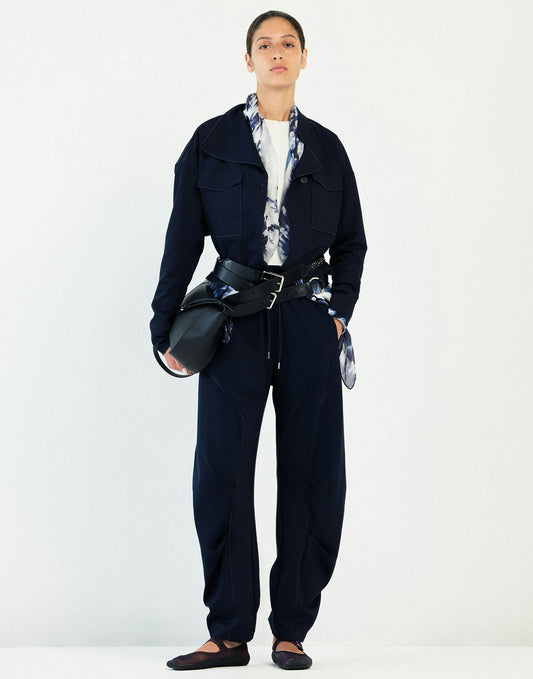 High Conduct Navy blue boxy jacket in technical twill