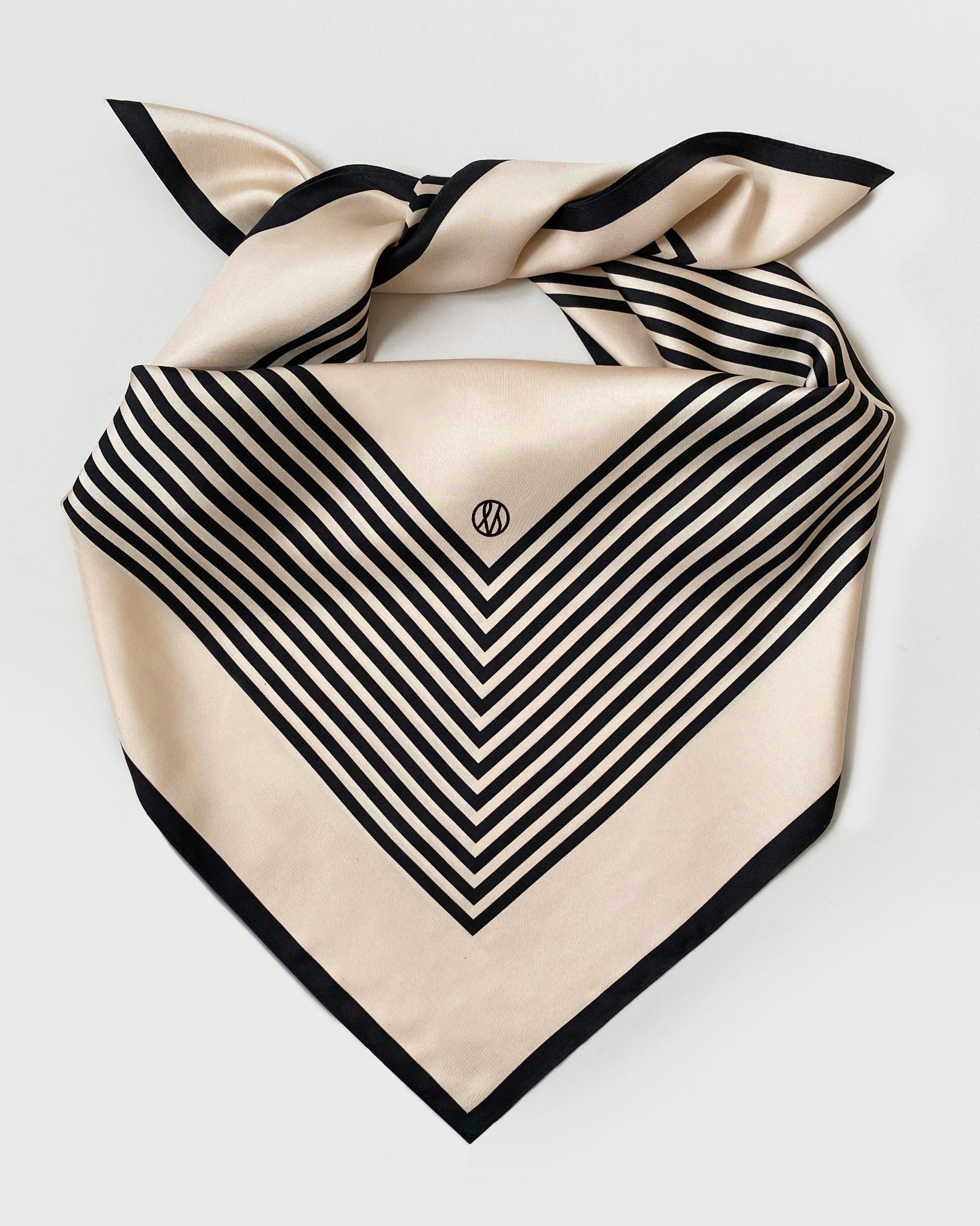 Lescarf No.1 Sand and Black Scarf