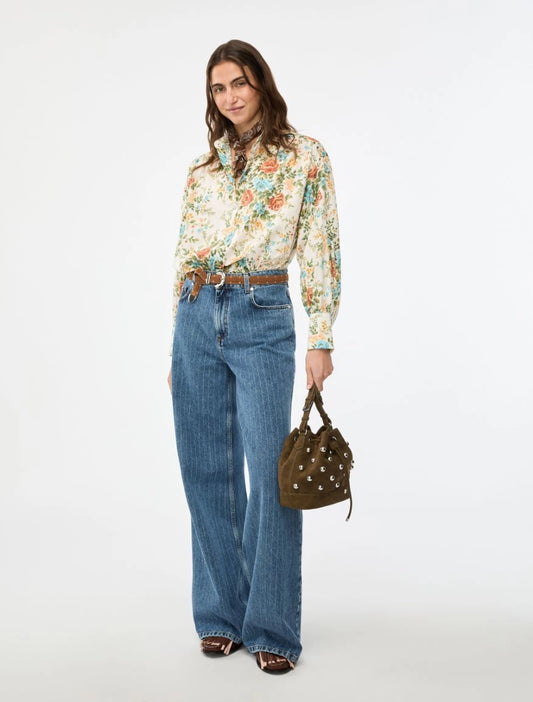 Iblues Iblelmi Cream Printed Shirt