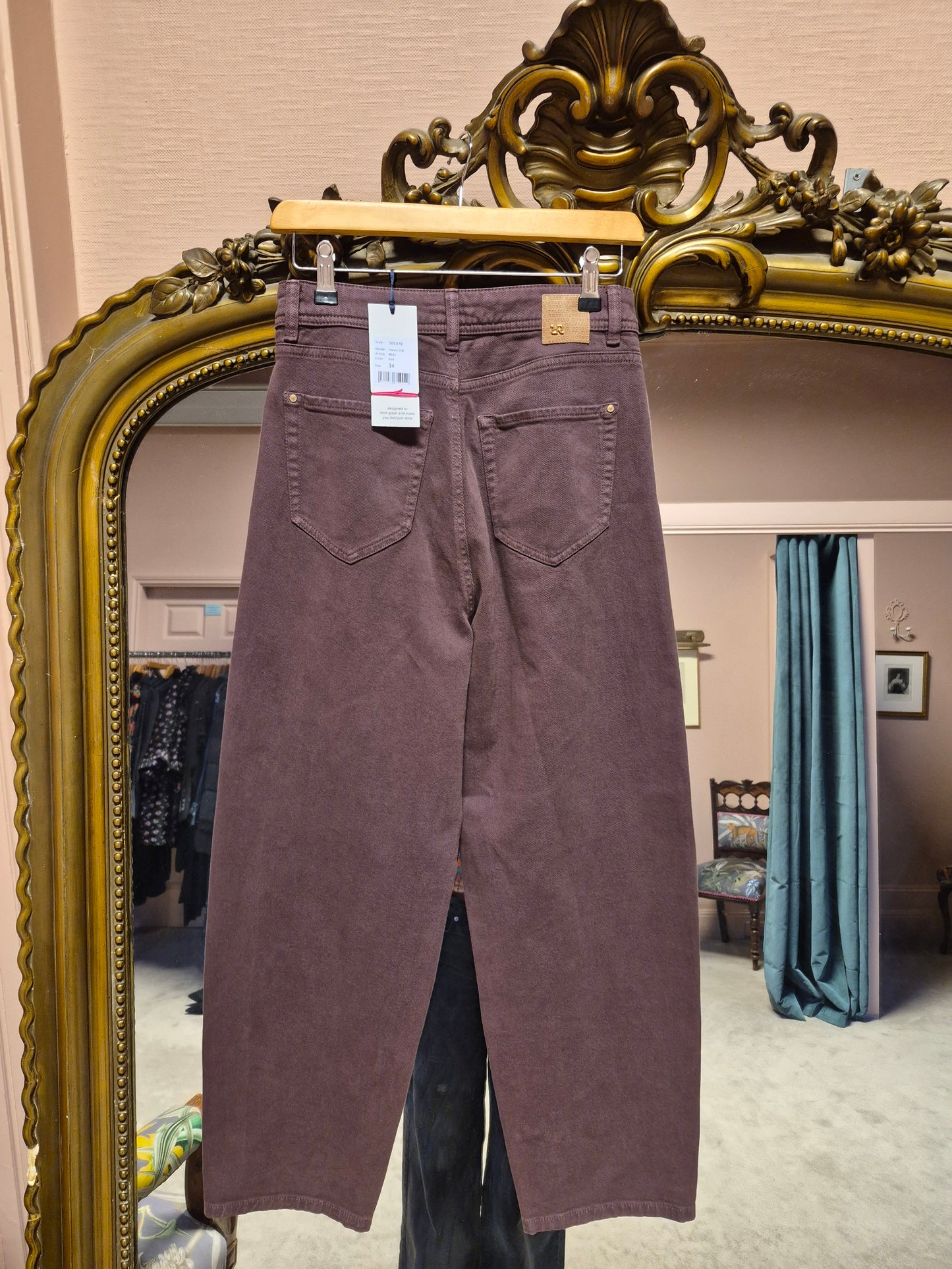 Raffaello Rossi Hanni 7/8 Authentic Denim Burgundy