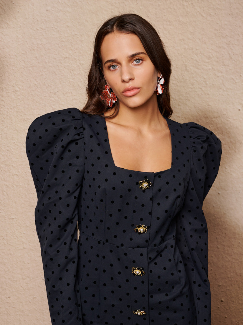 Sister Jane Glow Spot Black Mini Dresd