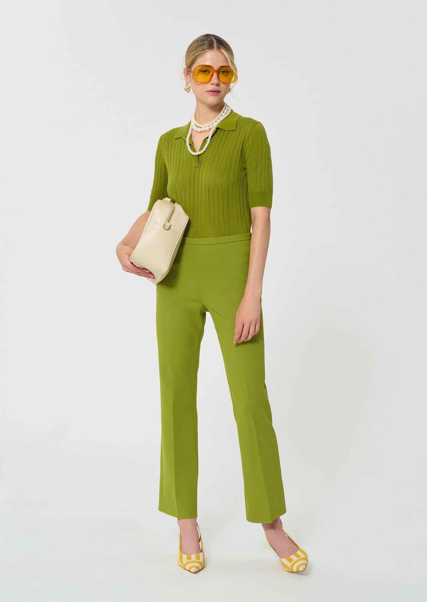 Tara Jarmon Paulin Apple Green Trousers