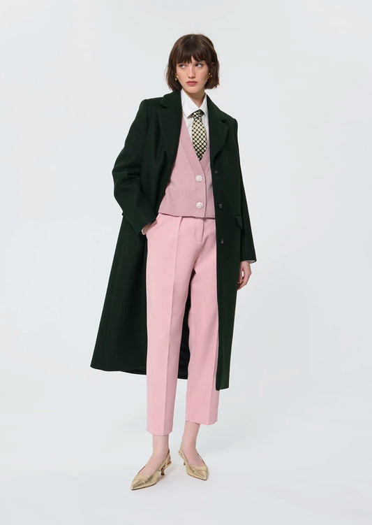 Tara Jarmon Matthew English Green Wool Coat