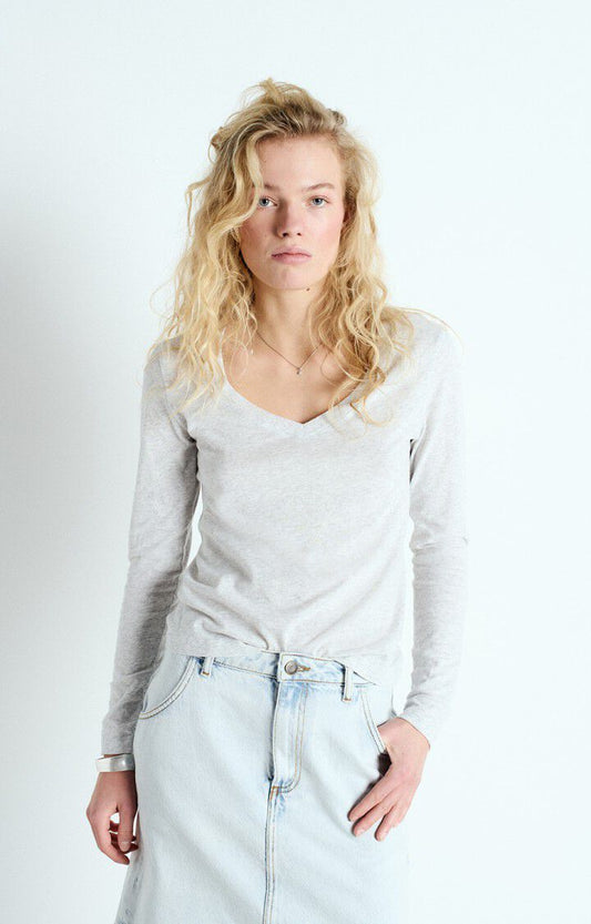 Gamipy Grey Long Sleeve Top