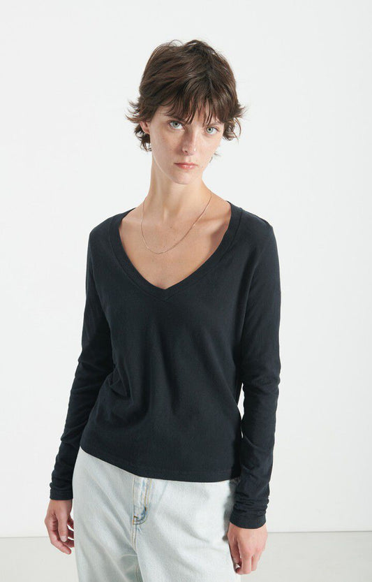 Gamipy Black Long Sleeve Top