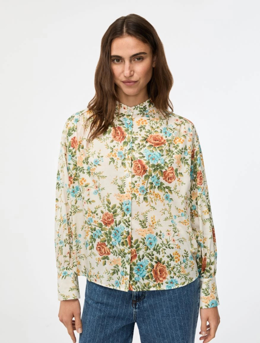 Iblues Iblelmi Cream Printed Shirt