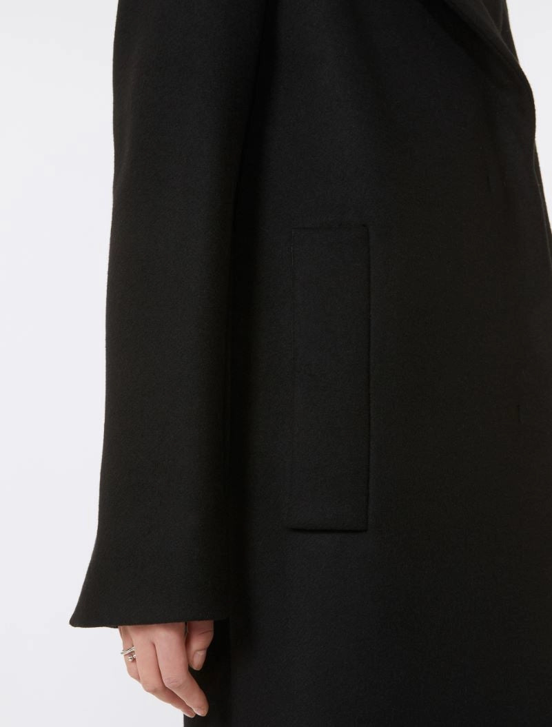 Sportmax Ala Black Wool Coat