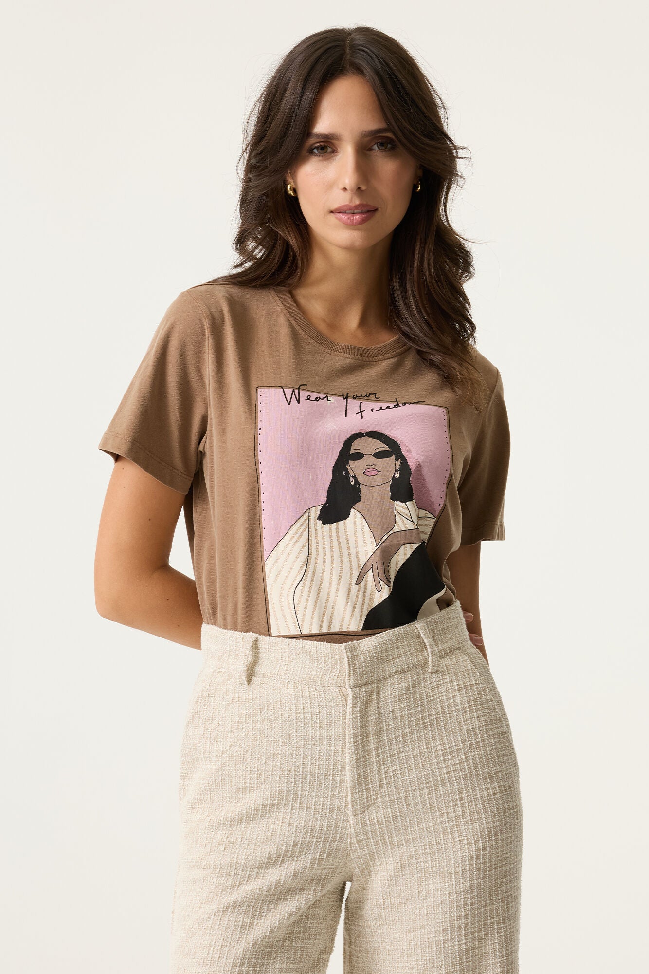 Garcia Soft Taupe T Shirt