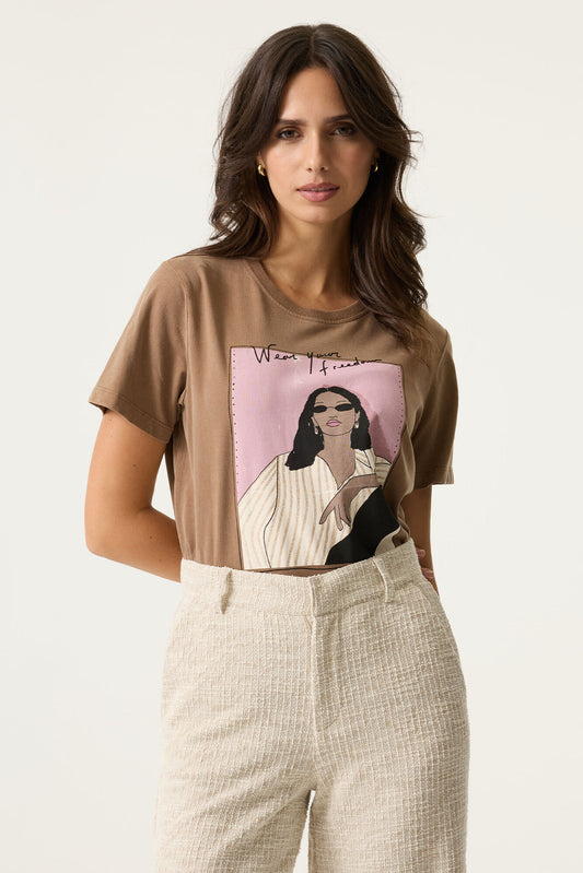 Garcia Soft Taupe T Shirt